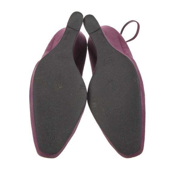 GUCCI Suede Pump Sz 9.5 Purple Bottoms Resoled 4.5 In Heel .5 In Platform Womens - Picture 5 of 13